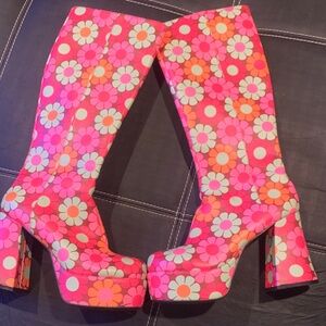 Floral Patterned Women's Boots
